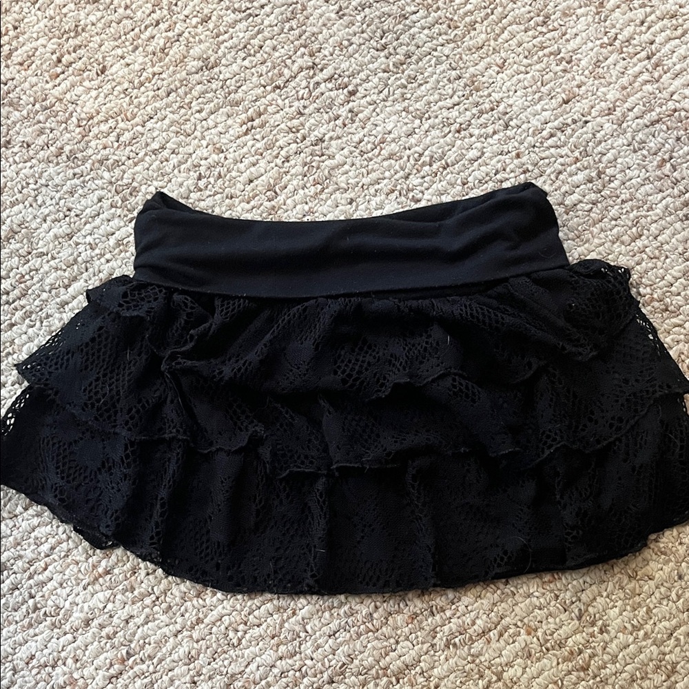 Arizona Jean Company Black Lace Mini Skirt